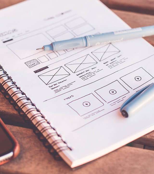 croquis d'une page web